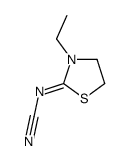 (3-ethyl-1,3-thiazolidin-2-ylidene)cyanamide Structure