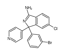 1-(3-bromophenyl)-6-chloro-1-pyridin-4-yl-1H-isoindol-3-amine Structure