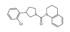 [3-(2-Chlorophenyl)pyrrolidin-1-yl](3,4-dihydro-2H-quinolin-1-yl)methanone结构式