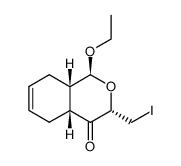 (1S,3R,4aR,8aS)-1-Ethoxy-4a,5,8,8a-tetrahydro-3-iodmethyl-1H-2-benzopyran-4(3H)-on结构式