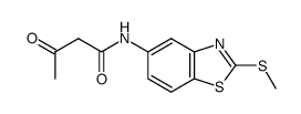 N-(2-methylsulfanyl-benzothiazol-5-yl)-acetoacetamide Structure