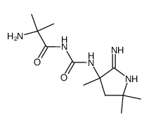 N-(α-amino-isobutyryl)-N'-(2-imino-3,5,5-trimethyl-pyrrolidin-3-yl)-urea Structure
