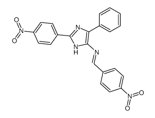 4-<4-Nitro-benzyliden-amino>-2-<4-nitro-phenyl>-5-phenyl-imidazol Structure