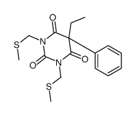 5-ethyl-1,3-bis(methylsulfanylmethyl)-5-phenyl-1,3-diazinane-2,4,6-trione Structure