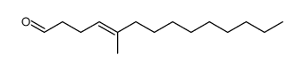 (E)-5-methyl-4-tetradecenal结构式