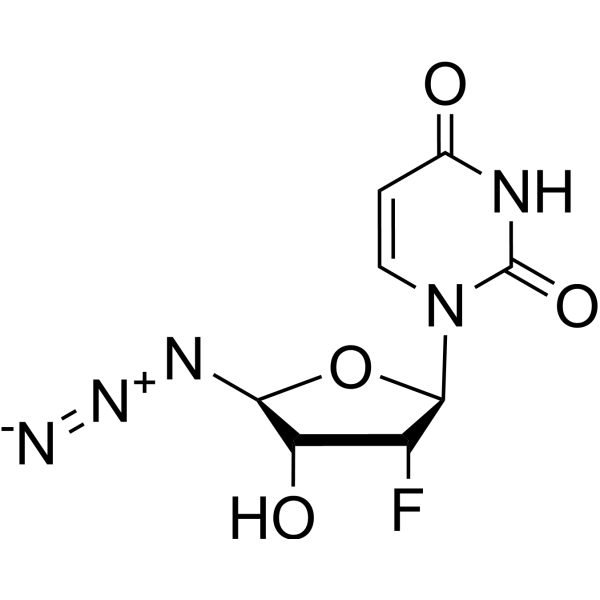 5′-Azido-2′,5′-dideoxy-2′-fluorouridine结构式