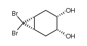 (1R,3S,4R,6S)-7,7-dibromobicyclo[4.1.0]heptane-3,4-diol结构式