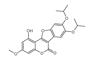 1-hydroxy-3-methoxy-8,9-diisopropyloxy-benzo[4,5]furo[3,2-c]chromen-6-one结构式