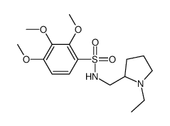 N-[(1-ethylpyrrolidin-2-yl)methyl]-2,3,4-trimethoxybenzenesulfonamide结构式