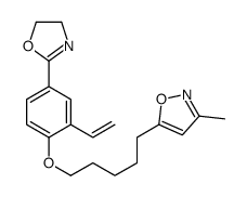 5-[5-[4-(4,5-dihydro-1,3-oxazol-2-yl)-2-ethenylphenoxy]pentyl]-3-methyl-1,2-oxazole Structure