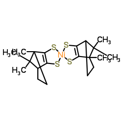 Bis[1,7,7-trimethylbicyclo[2.2.1]hept-2-ene-2,3-dithiolato(2-)-S,S']nickel结构式