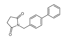 1-[(4-phenylphenyl)methyl]pyrrolidine-2,5-dione结构式