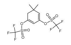 5,5-dimethyl-1,3-bis(trifluoromethylsulfonyloxy)cyclohexa-1,3-diene Structure