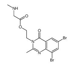 2-(6,8-dibromo-2-methyl-4-oxoquinazolin-3-yl)ethyl 2-(methylamino)acetate Structure