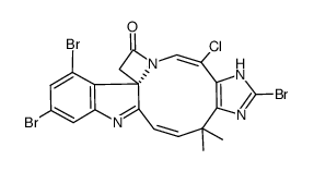 (4E,10Z,16bS)-7,14,16-Tribromo-5-chloro-6,9-dihydro-9,9-dimethylazeto[1',2':1,2]imidazo[4',5':7,8]azecino[3,2-b]indole-2(1H)-one Structure