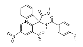methyl 2-(3,5-dinitropyridin-2-yl)-2-(4-methoxybenzamido)-2-phenylacetate Structure
