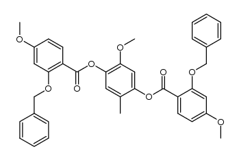 2,5-bis(2-benzyloxy-4-methoxybenzoyloxy)-4-methoxytoluene Structure