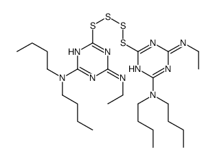 2-N,2-N-dibutyl-6-[[4-(dibutylamino)-6-(ethylamino)-1,3,5-triazin-2-yl]tetrasulfanyl]-4-N-ethyl-1,3,5-triazine-2,4-diamine Structure