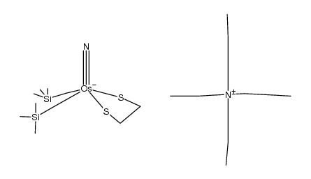 cis-{tetra-n-butylammonium}{nitridoosmium(CH2SiMe3)2(1,2-ethanedithiolato)} Structure