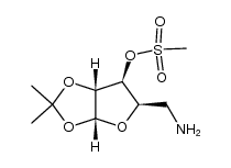 5-amino-O1,O2-isopropylidene-O3-methanesulfonyl-5-deoxy-α-D-xylofuranose结构式