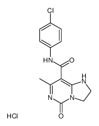 8-p-Chlorophenylcarbamoyl-1H-7-methyl-5-oxo-2,3-dihydroimidazo<1,2-c>pyrimidine hydrochloride Structure