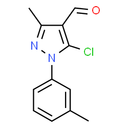 1H-Pyrazole-4-carboxaldehyde, 5-chloro-3-Methyl-1-(3-Methylphenyl)结构式