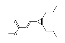 Methyl trans-3-(2,3-dipropyl-2-cyclopropenyl)acrylate结构式