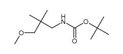 (3-methoxy-2,2-dimethylpropyl)-carbamic acid tert-butyl ester结构式