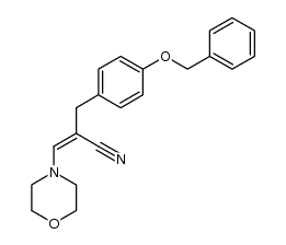 2-(4-(benzyloxy)benzyl)-3-morpholinoacrylonitrile Structure