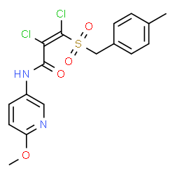 2,3-DICHLORO-N-(6-METHOXY-3-PYRIDINYL)-3-[(4-METHYLBENZYL)SULFONYL]ACRYLAMIDE结构式