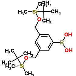 3,5-Bis(tert-butyldimethylsilyloxymethyl)phenylboronic acid结构式