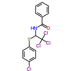 N-{2,2,2-Trichloro-1-[(4-chlorophenyl)sulfanyl]ethyl}benzamide Structure