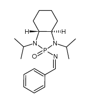 (3aR,7aR)-2-(benzylideneamino)-1,3-diisopropyloctahydro-1H-benzo[d][1,3,2]diazaphosphole 2-oxide Structure