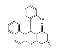 9,9-dimethyl-12-(2-chlorophenyl)-8,9,10,12-tetrahydrobenzo[α]xanthen-11-one结构式