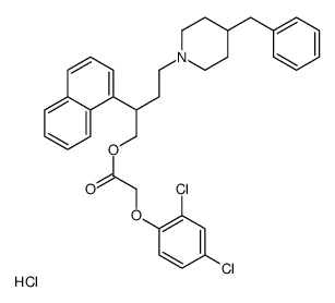 [4-(4-benzylpiperidin-1-yl)-2-naphthalen-1-ylbutyl] 2-(2,4-dichlorophenoxy)acetate,hydrochloride结构式