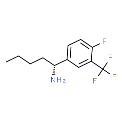 (1R)-1-[4-FLUORO-3-(TRIFLUOROMETHYL)PHENYL]PENTYLAMINE结构式