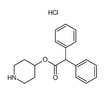 Benzeneacetic acid, α-phenyl-, 4-piperidinyl ester, hydrochloride结构式