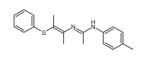 N-(p-tolyl)-N'-[3-(phenylthio)but-2-en-2-yl]acetamidine Structure