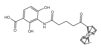 3-(4-ferrocenoylbutanamido)-2,4-dihydroxybenzoic acid Structure