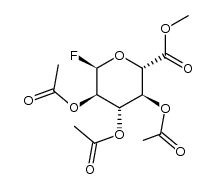 methyl 2,3,4-tri-O-acetyl-α-D-glucopyranosyluronate fluoride结构式