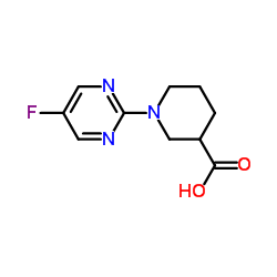 1-(5-Fluoro-2-pyrimidinyl)-3-piperidinecarboxylic acid结构式