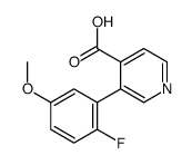 3-(2-fluoro-5-methoxyphenyl)pyridine-4-carboxylic acid结构式