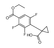 1-(4-ethoxycarbonyl-2,3,6-trifluorophenyl)cyclopropane-1-carboxylic acid结构式