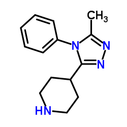 4-(5-Methyl-4-phenyl-4H-1,2,4-triazol-3-yl)piperidine结构式