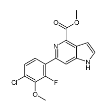 6-(4-chloro-2-fluoro-3-methoxyphenyl)-4-methoxycarbonyl-1H-pyrrolo[3,2-c]pyridine Structure