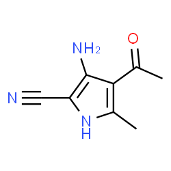 1H-Pyrrole-2-carbonitrile, 4-acetyl-3-amino-5-methyl- (9CI) picture