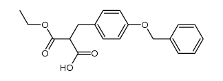[p-(benzyloxy)benzyl] malonic acid, monoethyl ester结构式