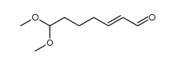(E)-7,7-dimethoxy-2-heptanal Structure