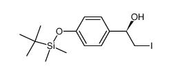 (R)-(-)-1-(4-(tert-butyldimethylsilyloxy)phenyl)-2-iodoethanol结构式