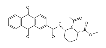 (2S,6S)-1-acetyl-6-(2-anthraquinonylamino)-2-(methoxycarbonyl)piperidine结构式